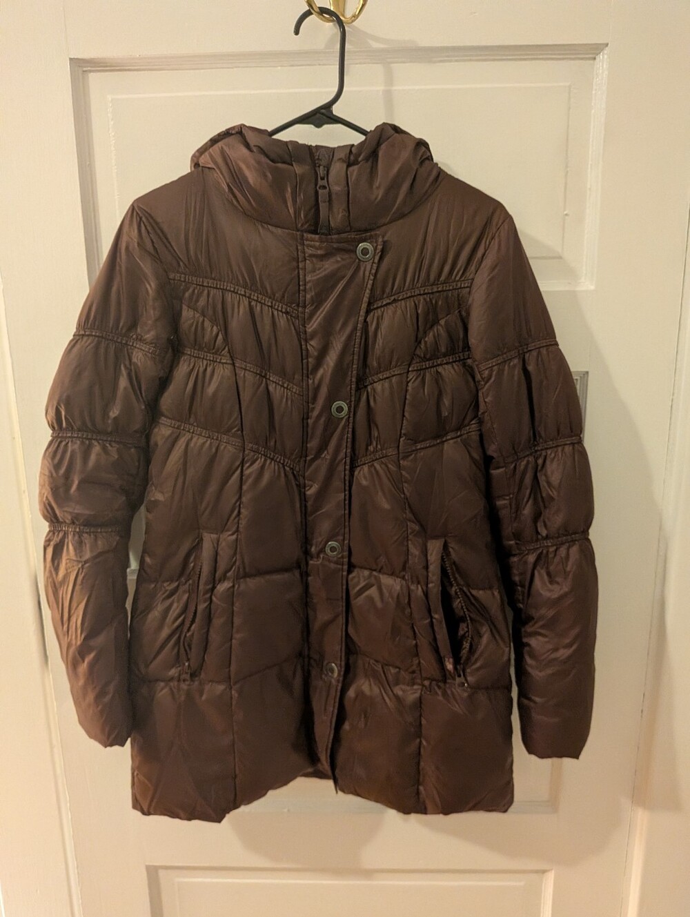 Prana Purple Hooded Puffer Jacket